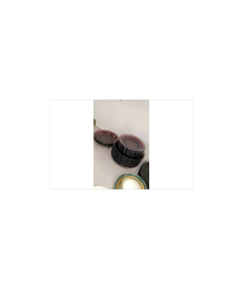 ASSIETTES VERRE VIOLETTES 