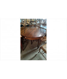 TABLE RONDE 6 PIEDS NOYER SANS ALLONGES