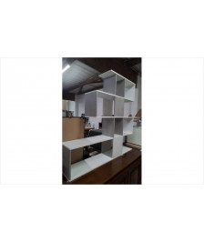 ETAGERE BIBLITOHEQUE BLANC GRIS