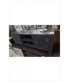 MEUBLE TV NOIR METAL EN L ETAT