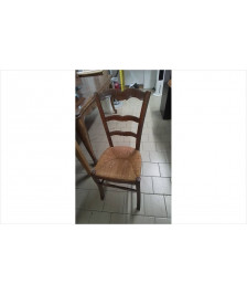 LOT DE 4 CHAISES PAILLEE