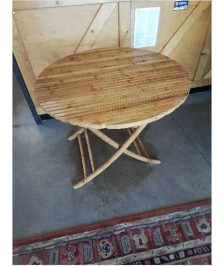 TABLE RONDE PLIANTE BAMBOU 