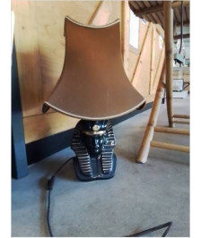 LAMPE CÉRAMIQUE AU PHARAON AJ OCRE