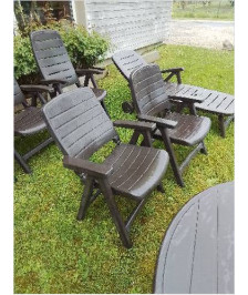 FAUTEUIL DE JARDIN PLIANT RÉSINE CHOCOLAT FLAIR