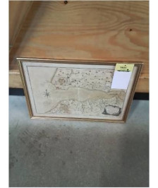 GRAVURE ENTRÉE DE LA RIVIÈRE DE SEINE ET FON COURS JUSQU\'À QUILLEBEUF XIXE