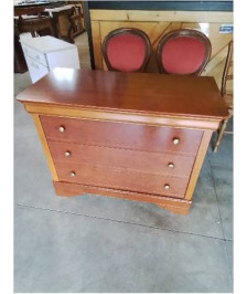 COMMODE BOIS CLAIR 3 TIROIRS STYLE LOUIS PHILIPPE 