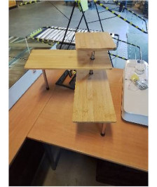 ÉTAGÈRE D ANGLE 3 TABLETTES  OIS CLAIR 
