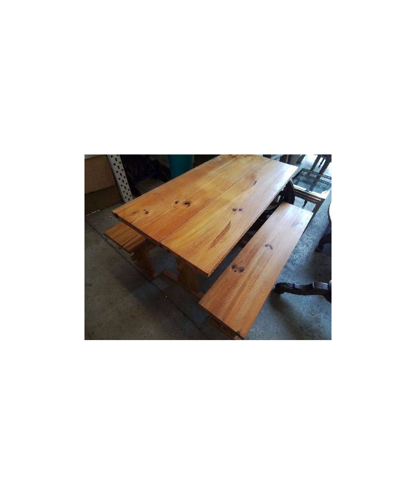 TABLE EN PIN AVEC 2 BANC