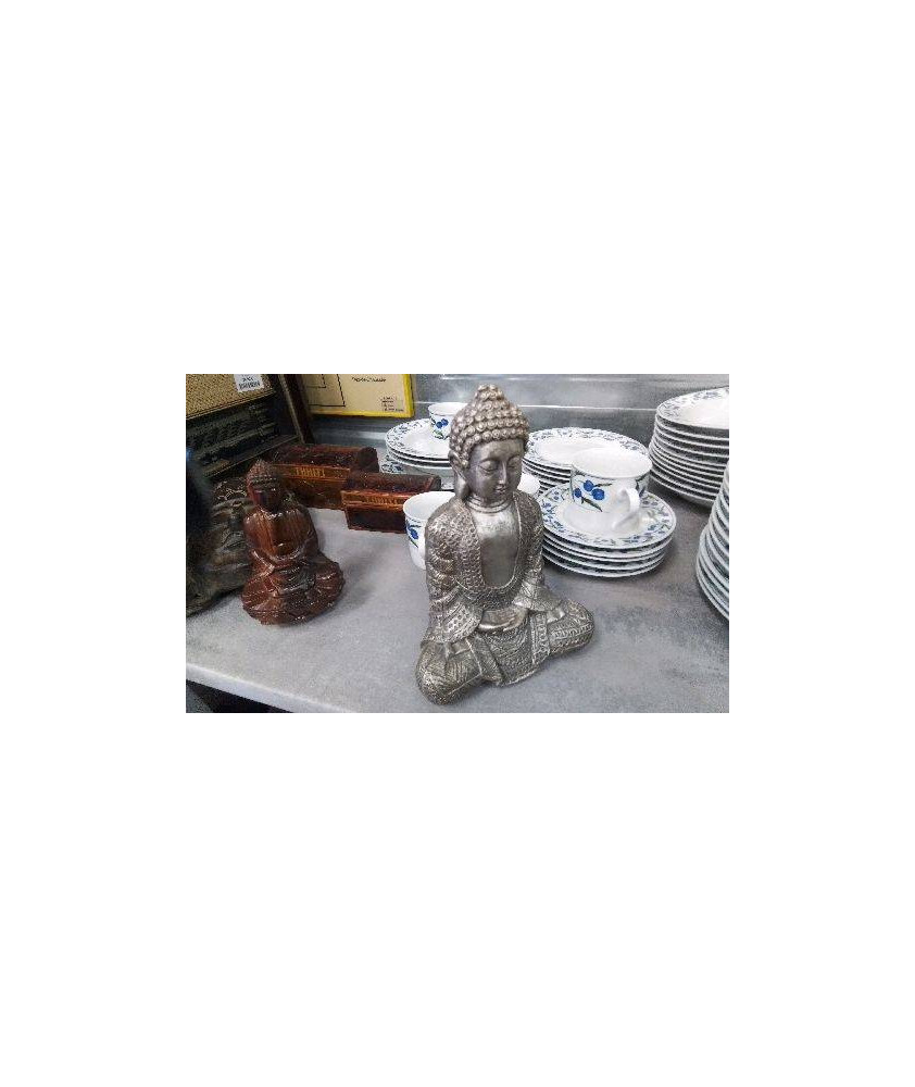 DECO BOUDDHA ARGENTE MDM