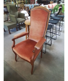 VOLTAIRE ASSISE HAUTE  VELOURS ORANGÉ 