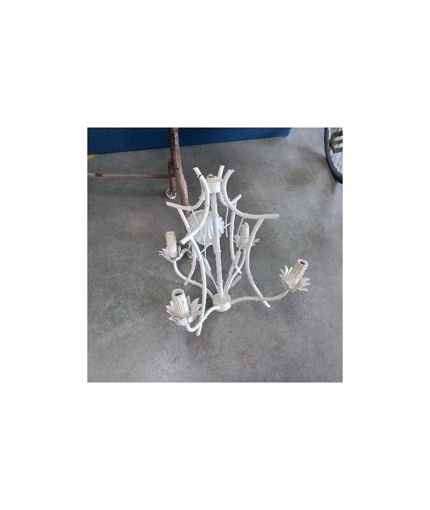 LUSTRE BLANC BAMBOU