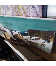 TOILE PAYSAGE NEIGE