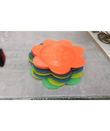 ASSIETTES FLEURS PLASTIQUE 