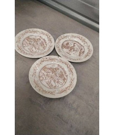 ASSIETTES DESSERT X3