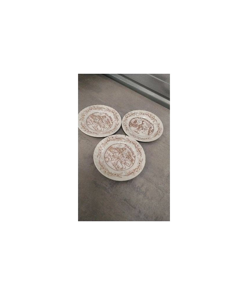 ASSIETTES DESSERT X3