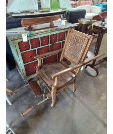 FAUTEUIL A PORTEUR BOIS ASSISE ET DOSSIER CANNÉ LIT ET FAUTEUILS MÉCANIQUES DUPONT 10 R HAUTEFEUILLE