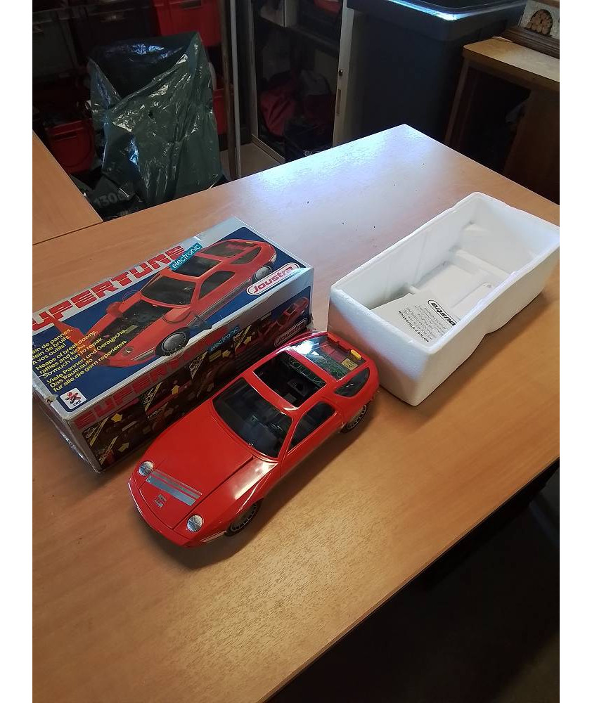 VOITURE PORSCHE ROUGE JOUSTRA SUPERTUNE ELECTRONIC ANNÉES 80