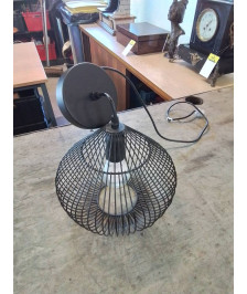LUSTRE CAGE MÉTAL NOIR 