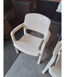 FAUTEUIL DE JARDIN RÉSINE CRÈME FLAIR