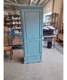 BONNETIÈRE BOIS MOULURÉ BLEU 1 TIROIR 