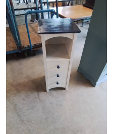 MEUBLE DE SALLE BOIS BLANC 1 NICHE 3 TIROIRS 