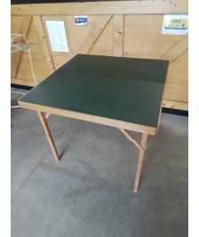 TABLE DE JEU PLIANTE BOIS CLAIR DESSUS VERT