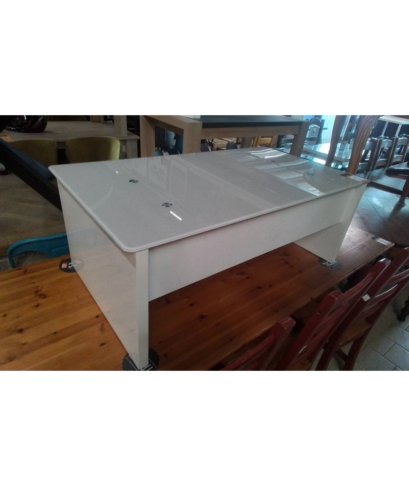 TABLE BASSE RELEVABLE BLANCHE