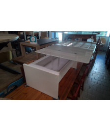 TABLE BASSE RELEVABLE BLANCHE