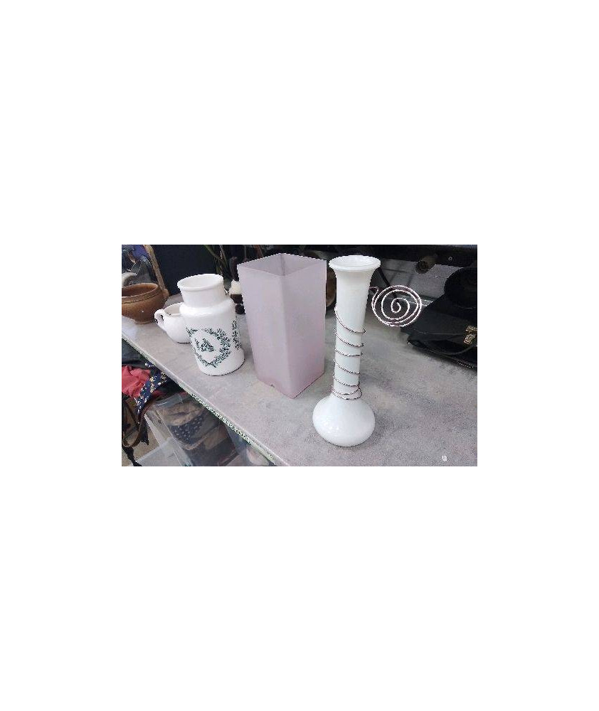 VASE BLANC SPIRALE