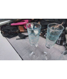 FLUTES A CHAMPAGNE COULEUR  X2
