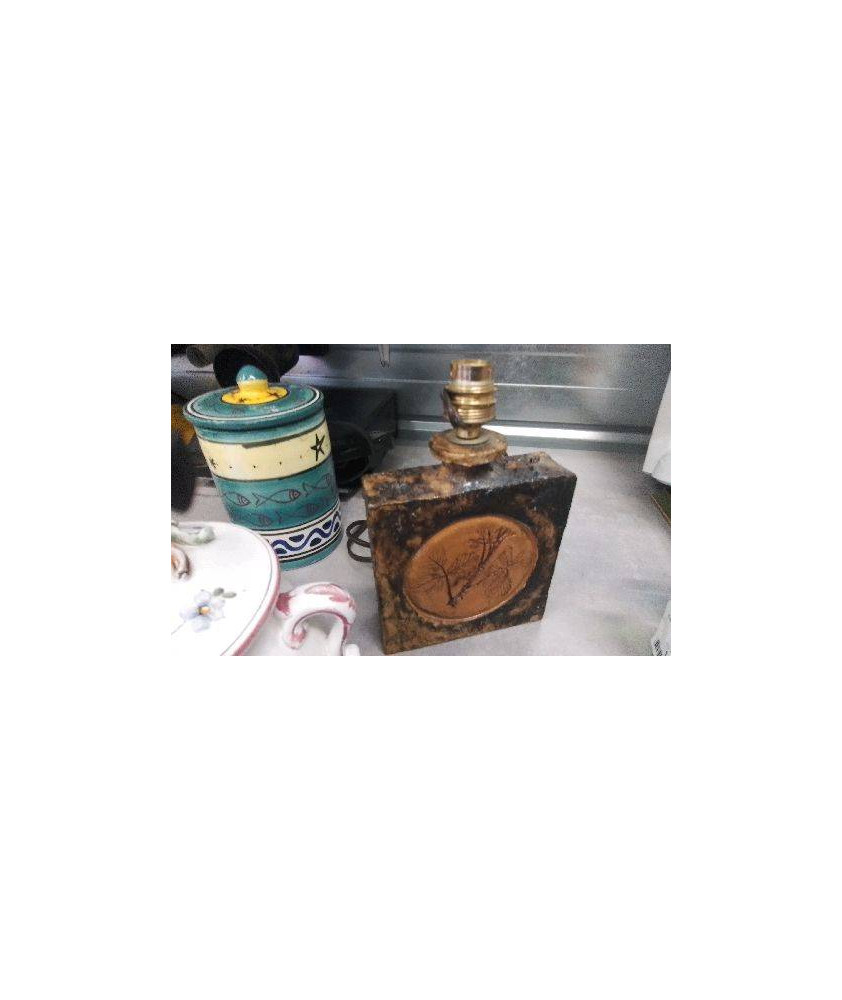 PIED DE LAMPE MARRON 