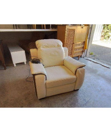 FAUTEUIL ELECTRIQUE CUIR PLEINE PEAU 