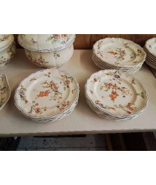 LOT DE 6 ASSIETTES À DESSERT LONGCHAMP MOUSTIER 