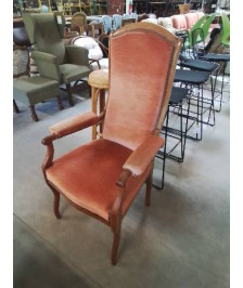 VOLTAIRE ASSISE HAUTE  VELOURS ORANGÉ 