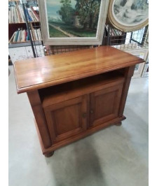 MEUBLE TV PLATEAU PIVOTANT 1 NICHE 2 PORTES STYLE LOUIS PHILIPPE 