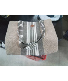 SAC TOILE DE JUTE MATELASSÉ SOURIS