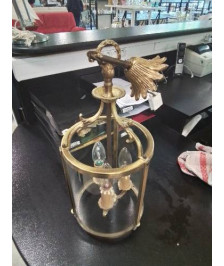 LANTERNE BRONZE ET VERRE 3 FEUX