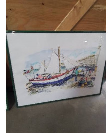 AQUARELLE FÊTE DE LA MER D’YPORT 1999 JEAN YVES FROMANGÉ (-1957-) 