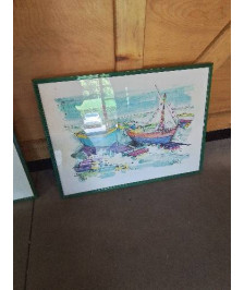 AQUARELLE FÊTE DE LA MER D’YPORT 1991 JEAN YVES FROMANGÉ (-1957-) 