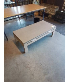 TABLE BASSE RECTANGULAIRE BOIS TAUPE 1 TIROIR