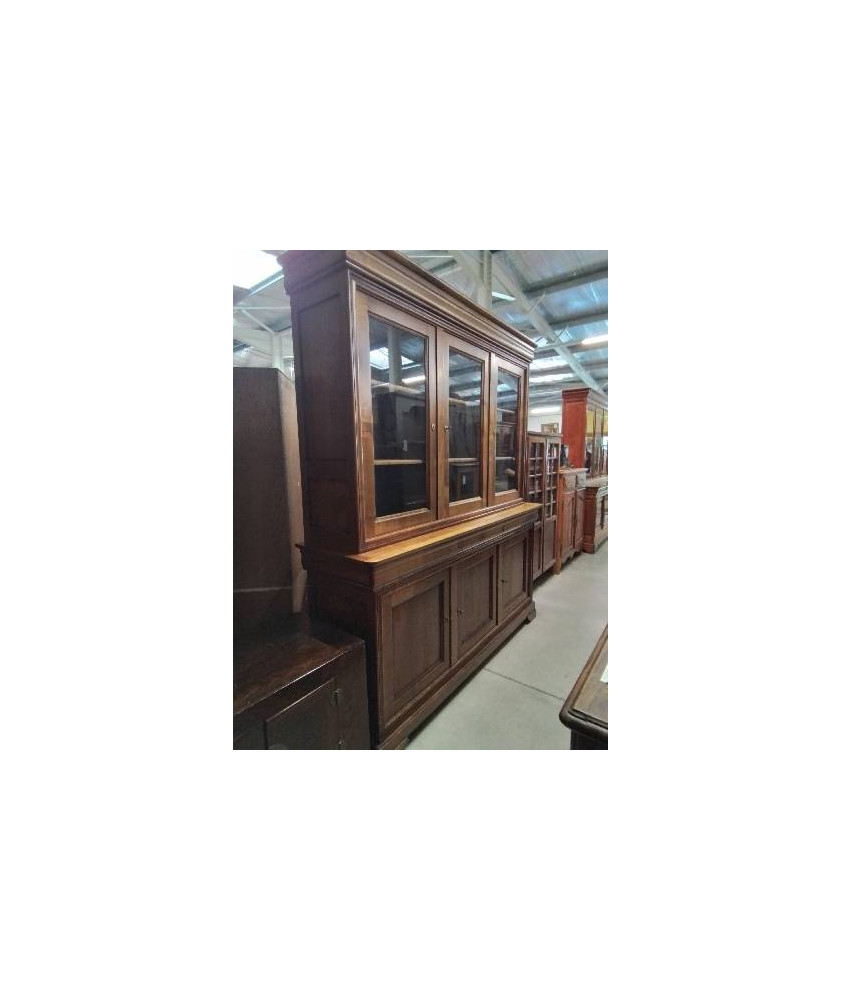 BUFFET 2 CORPS VITRÉE BOIS CLAIR MOULURÉ 6 PORTES 3 TIROIRS STYLE LOUIS PHILIPPE BUFFET 2 CORPS VITRÉE BOIS CLAIR MOULURÉ 6 PORTES 3 TIROIRS STYLE LOUIS PHILIPPE