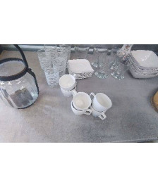 TASSES A CAFE X6 + SOUS TASSE