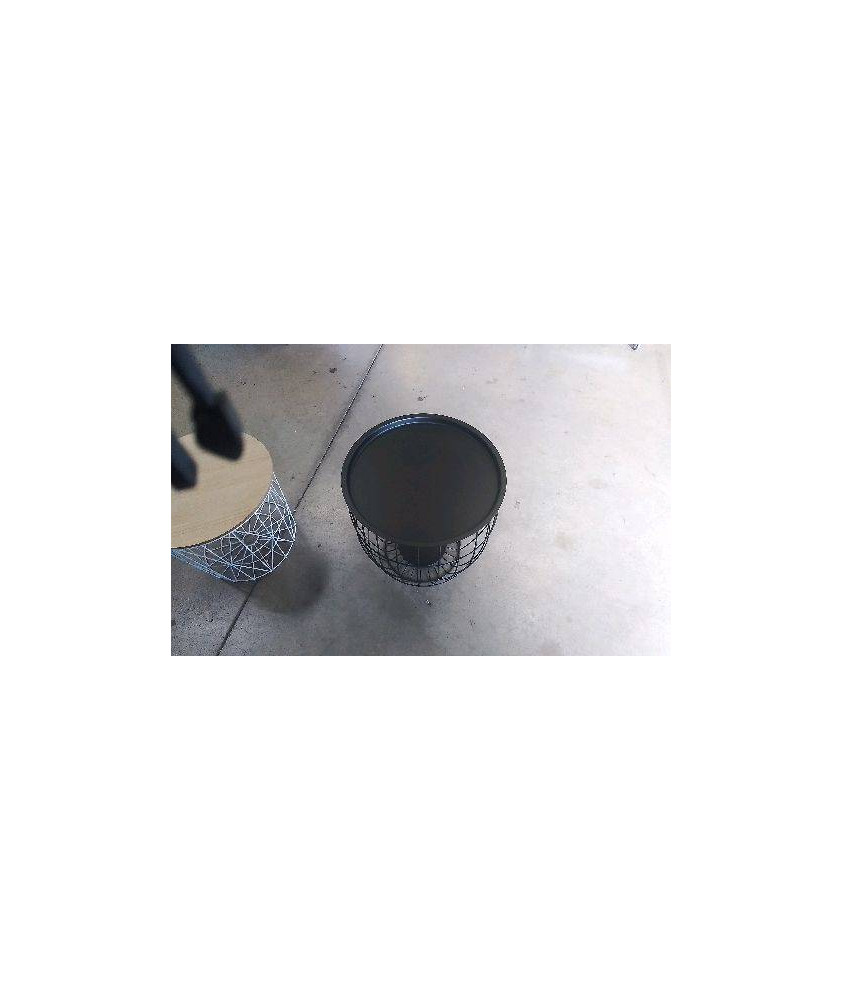 TABLE BASSE FER NOIR 