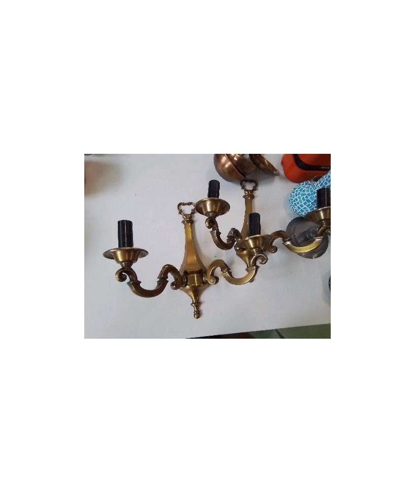 PAIRE D’APPLIQUE EN LAITON