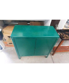 MEUBLE FER VERT 2 PORTES 