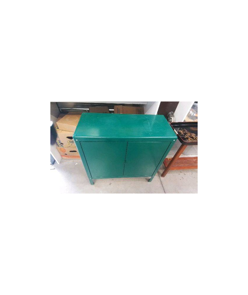 MEUBLE FER VERT 2 PORTES 