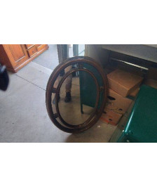 MIROIR OVAL BOIS 