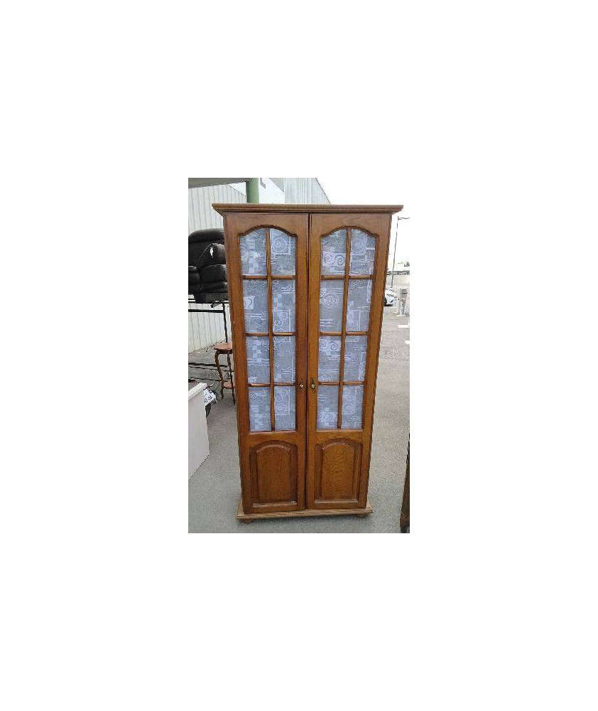 VITRINE CHENE 2 PORTES VITREES 
