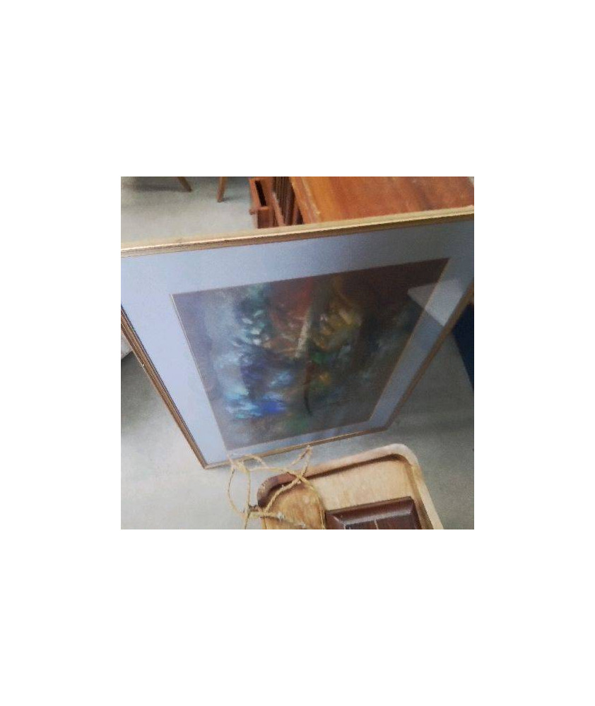 CADRE PEINTURE CRAYON GRAS SIGNÉ 