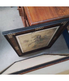 CADRE MARQUETTERIE NATURE MORTE 